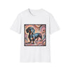 Dachshund Pink Swirl | Unisex Dog T-Shirt
