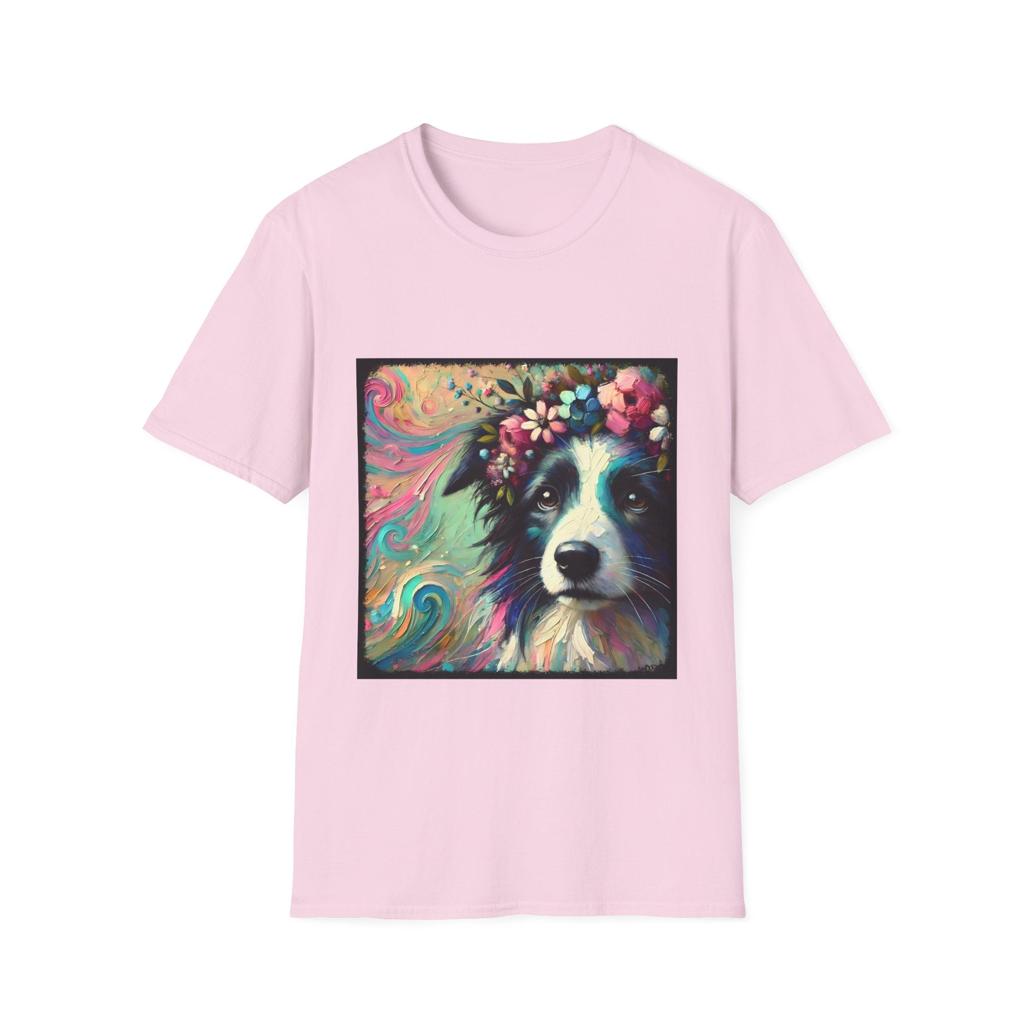 Border Collie Pastel Flower Classic | Unisex Dog T-Shirt
