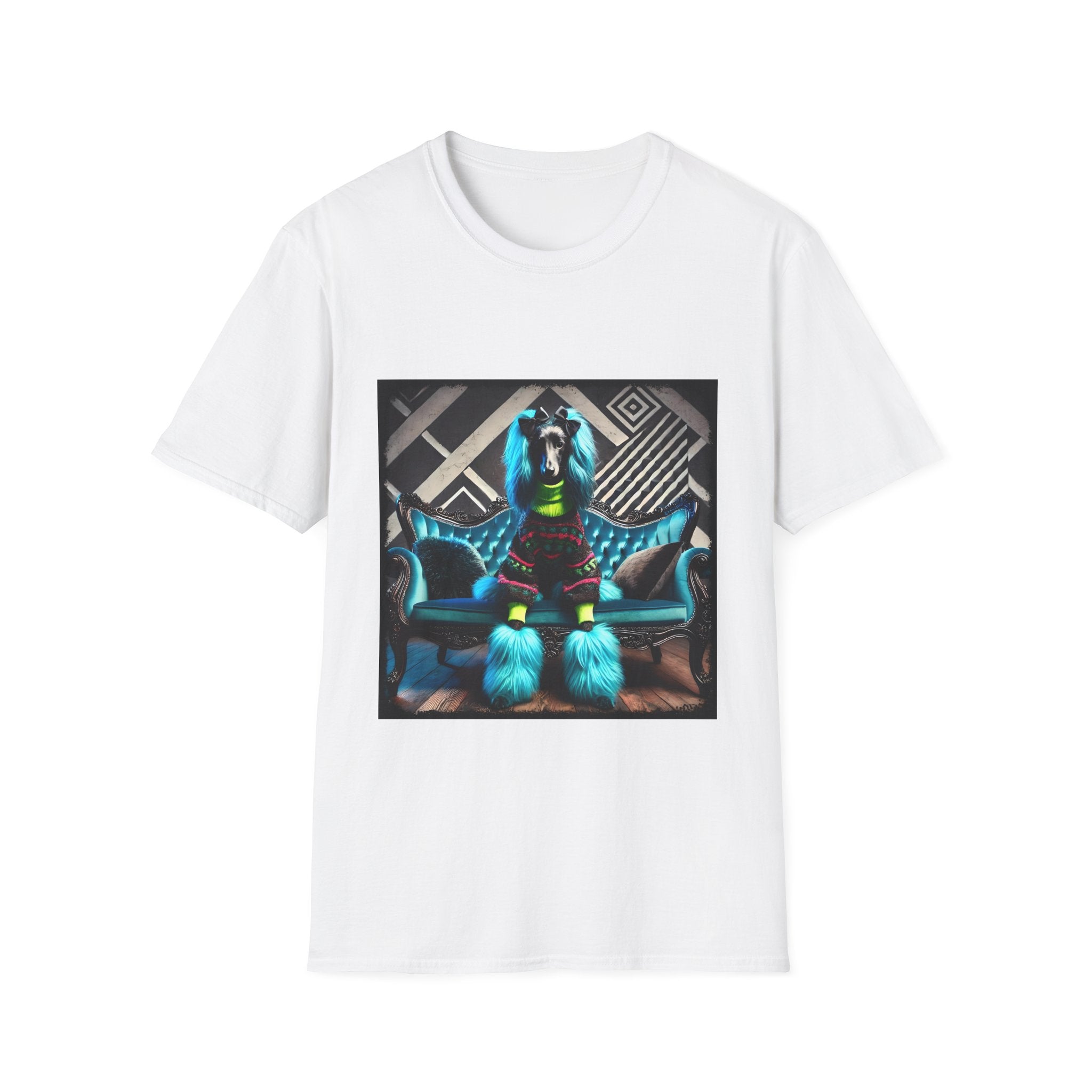 Afghan Hound Neon Chic | Unisex Dog T-Shirt