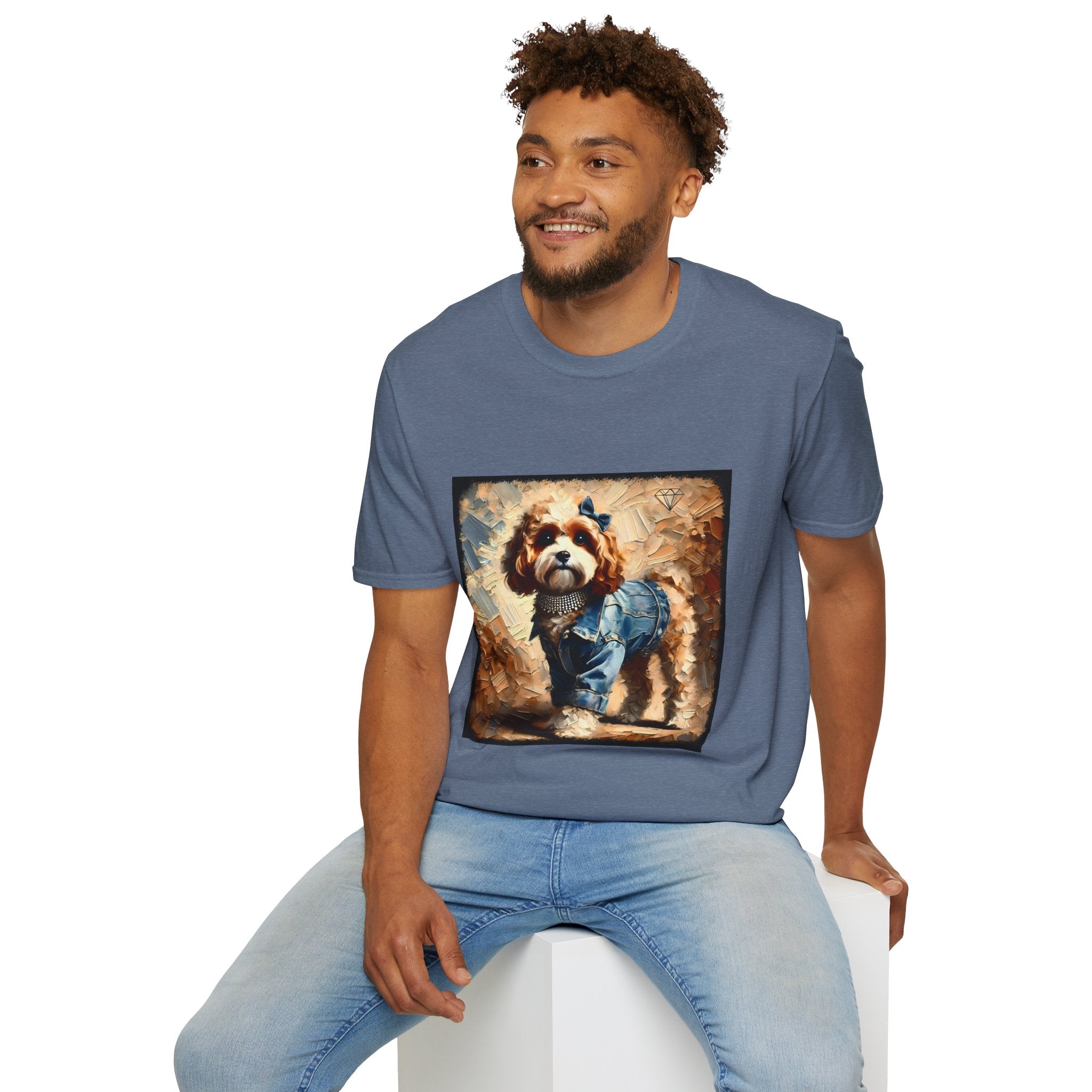 Cavapoo Denim Diva Classic | Unisex Dog T-Shirt