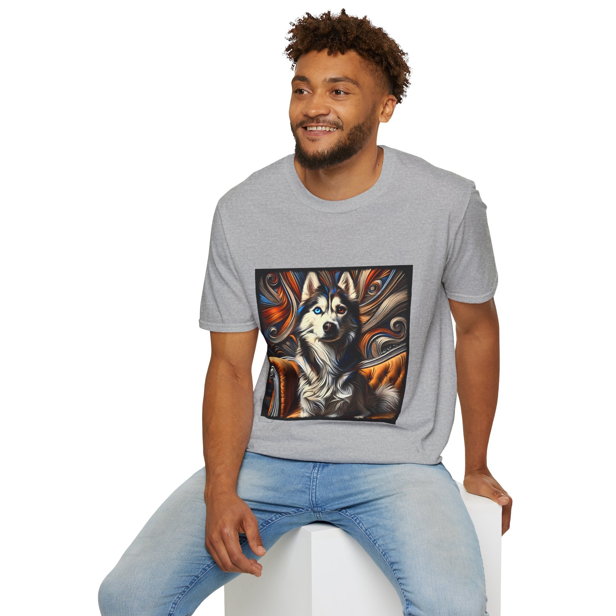 Siberian Husky Bold Swirl  | Unisex Dog T-Shirt