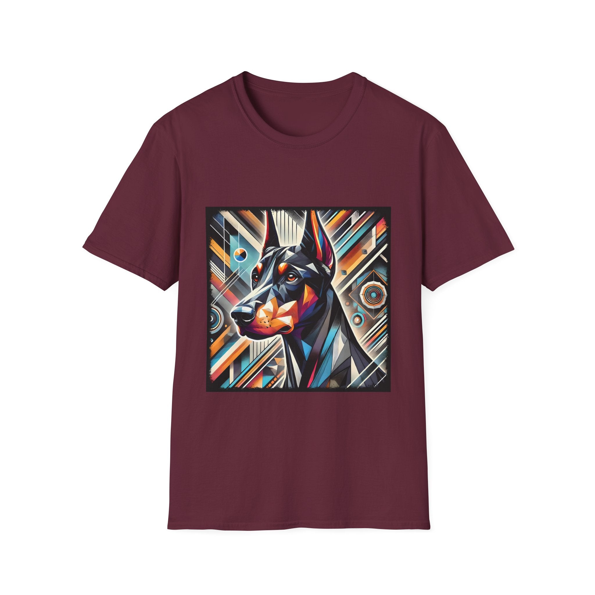 Doberman Pinscher Multicolored Geometric | Unisex Dog T-Shirt