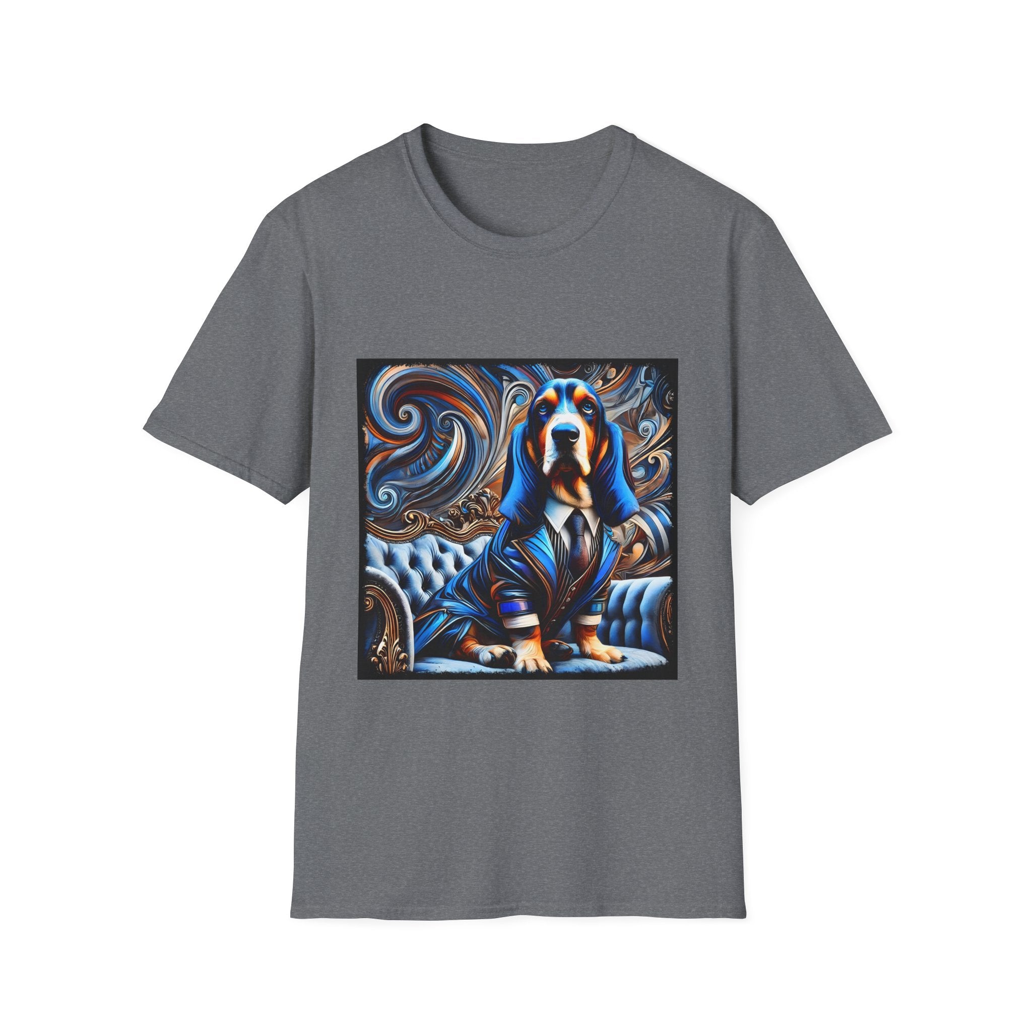 Basset Hound Bold Blue Feels | Unisex Dog T-Shirt