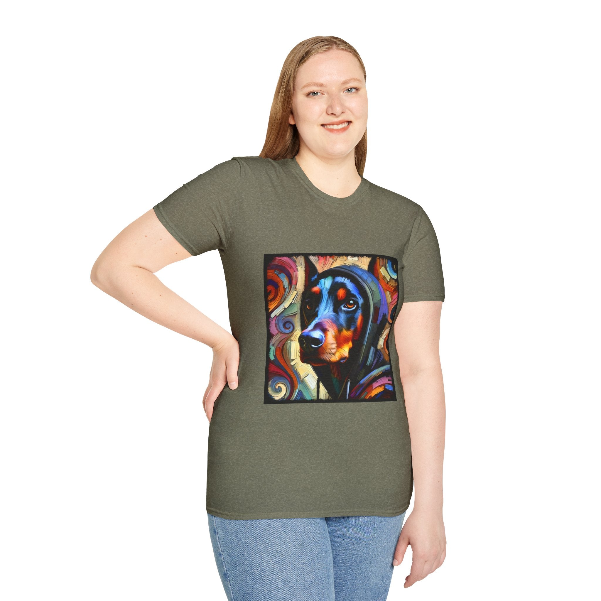 Doberman Pinscher Relaxed Swirl | Unisex Dog T-Shirt