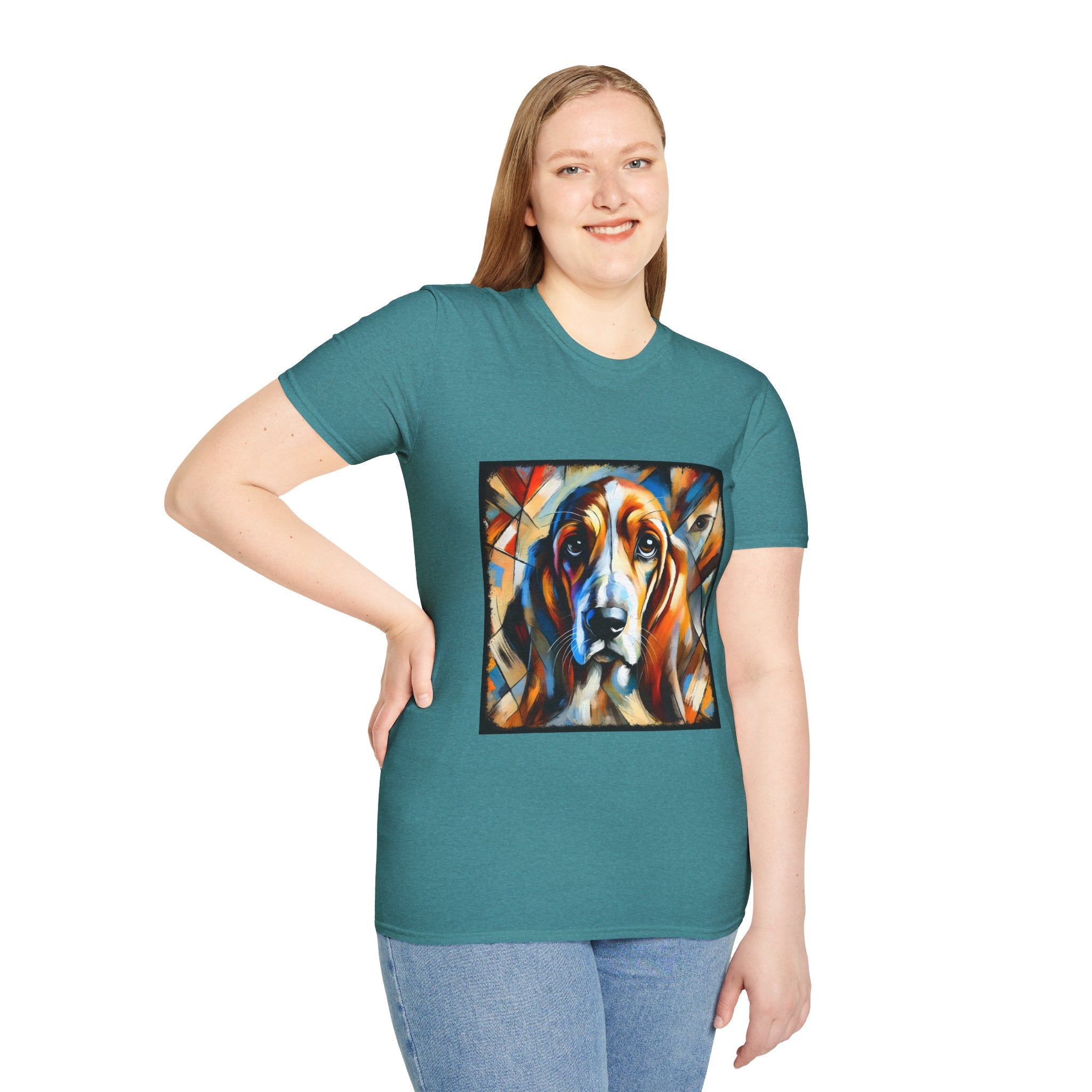 Basset Hound Bold Swirl | Unisex Dog T-Shirt