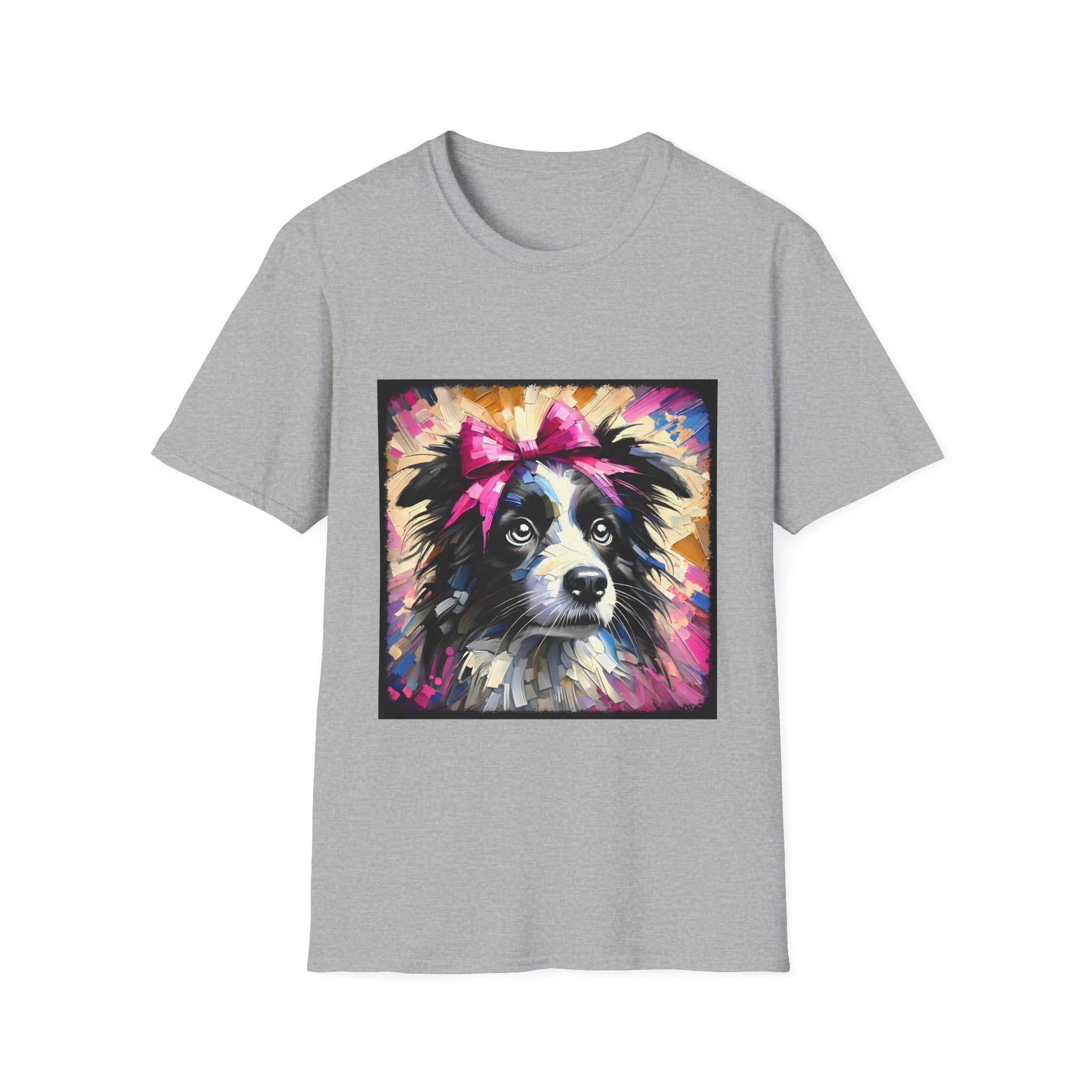 Border Collie Pink Bow Classic | Unisex Dog T-Shirt