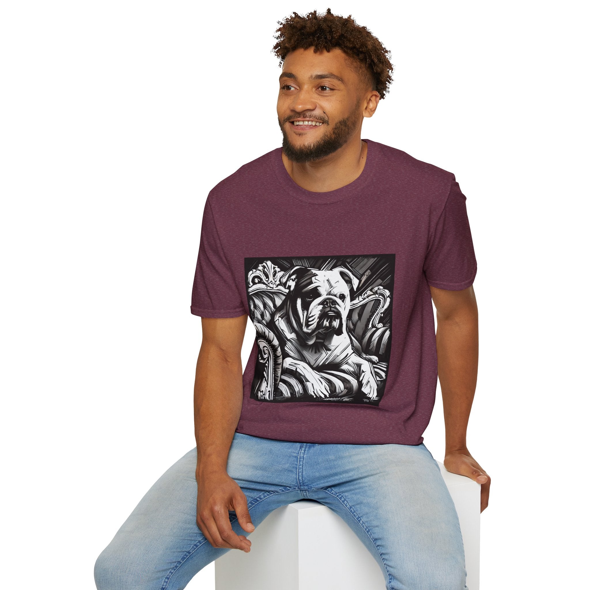 Bulldog B&W Bold | Unisex Dog T-Shirt