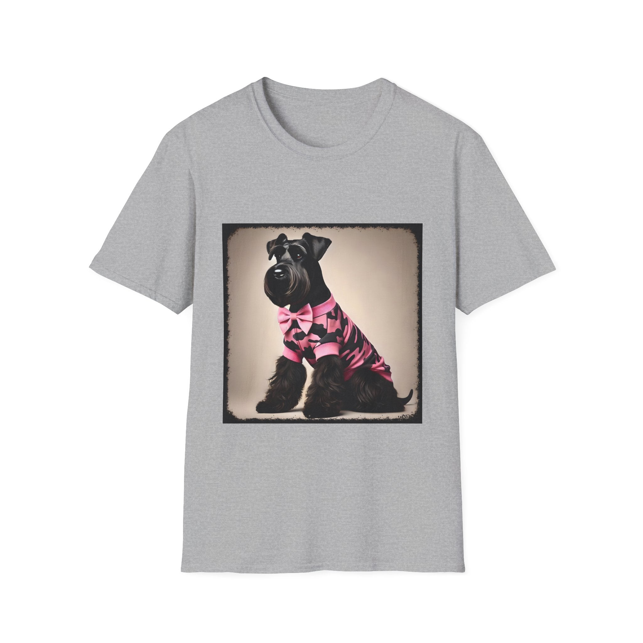 Schnauzer Pink Camo Cutie | Unisex Dog T-Shirt