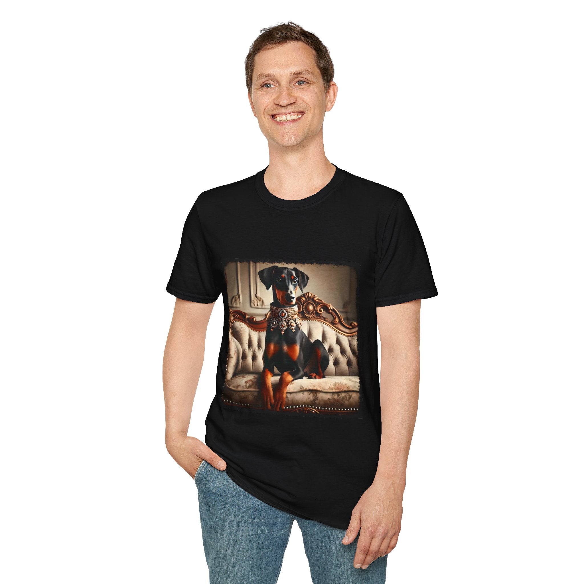 Doberman Pinscher Poised Prince | Unisex Dog T-Shirt