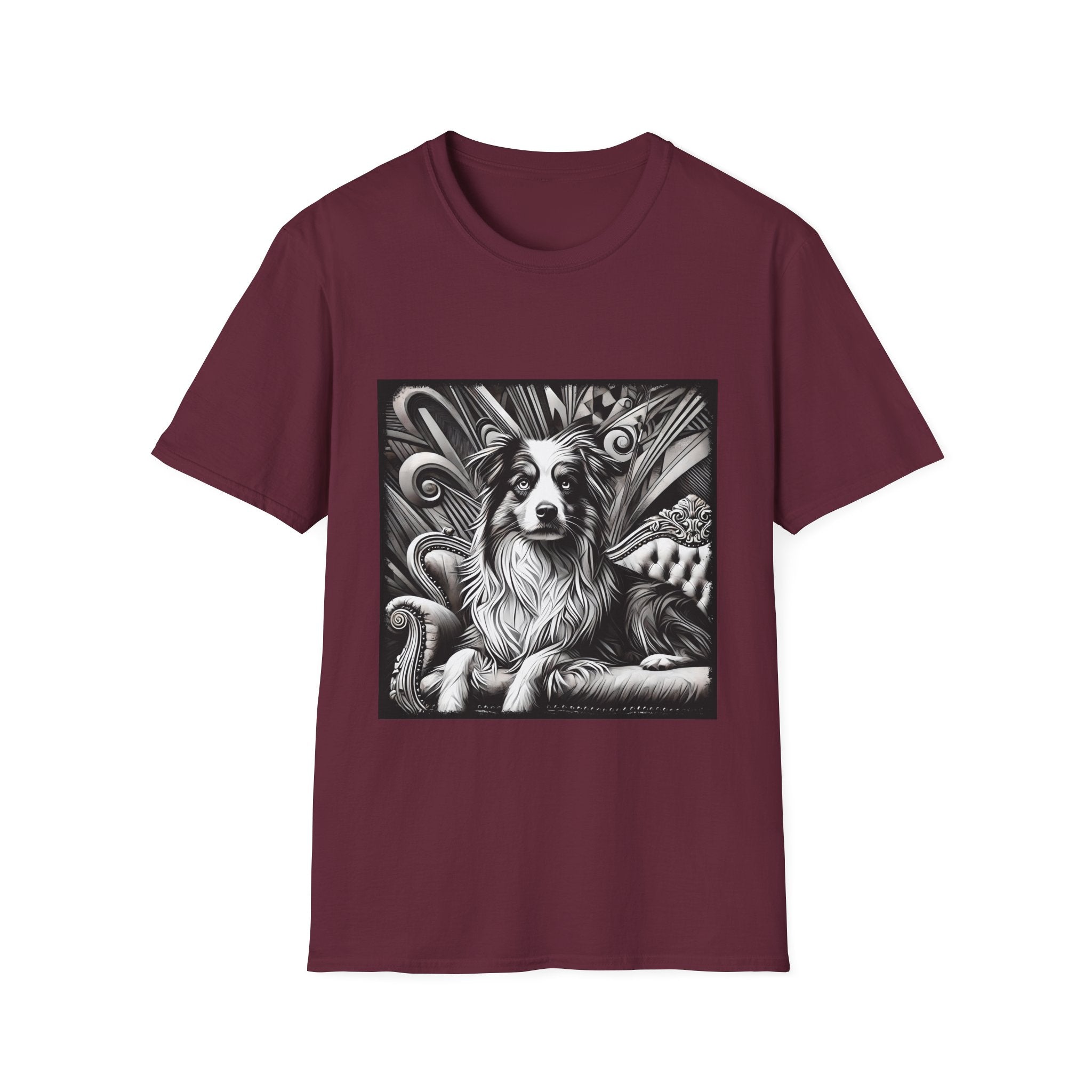 Australian Shepherd B&W Bold | Unisex Dog T-Shirt