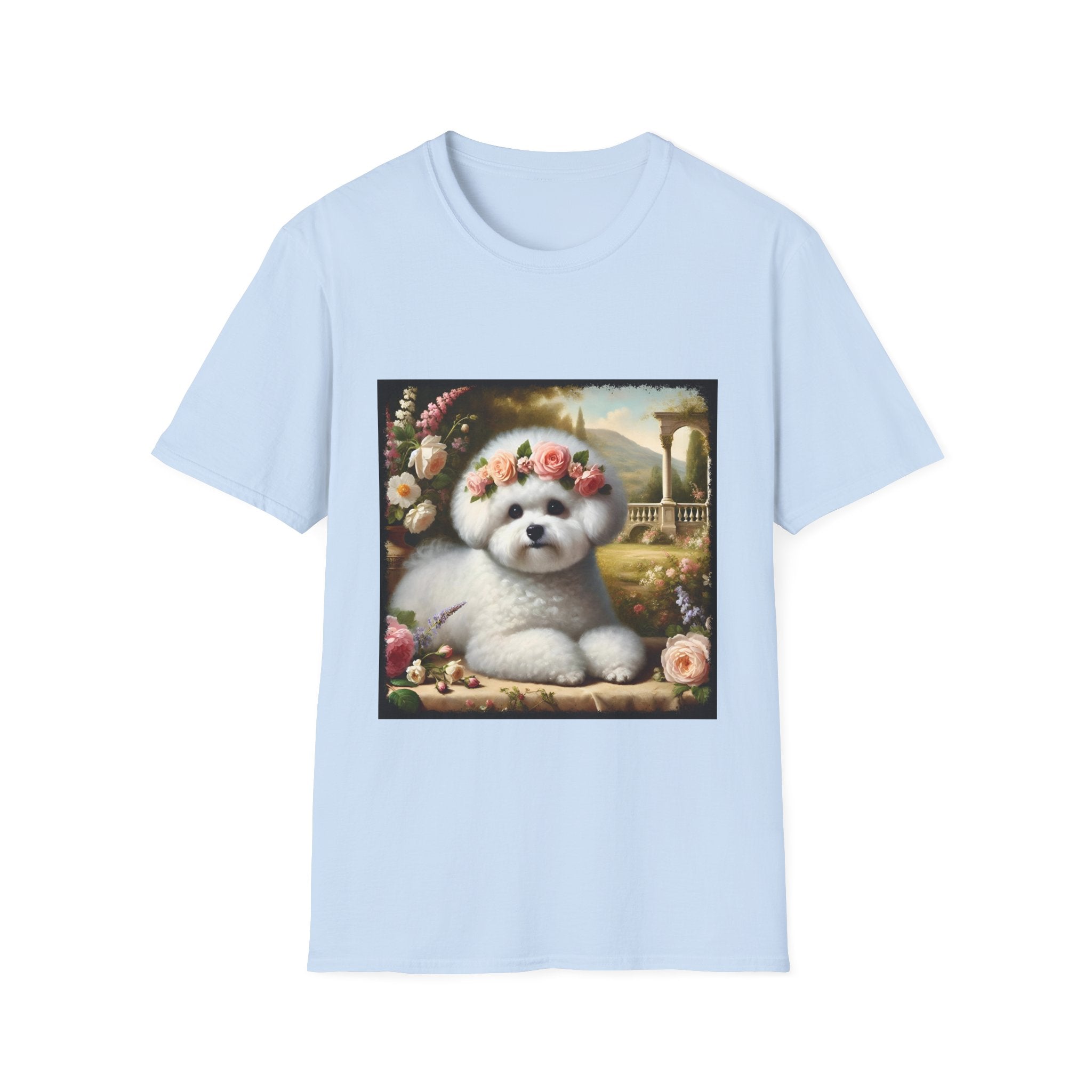 Bichon Frise Rose Pup | Unisex Dog T-Shirt