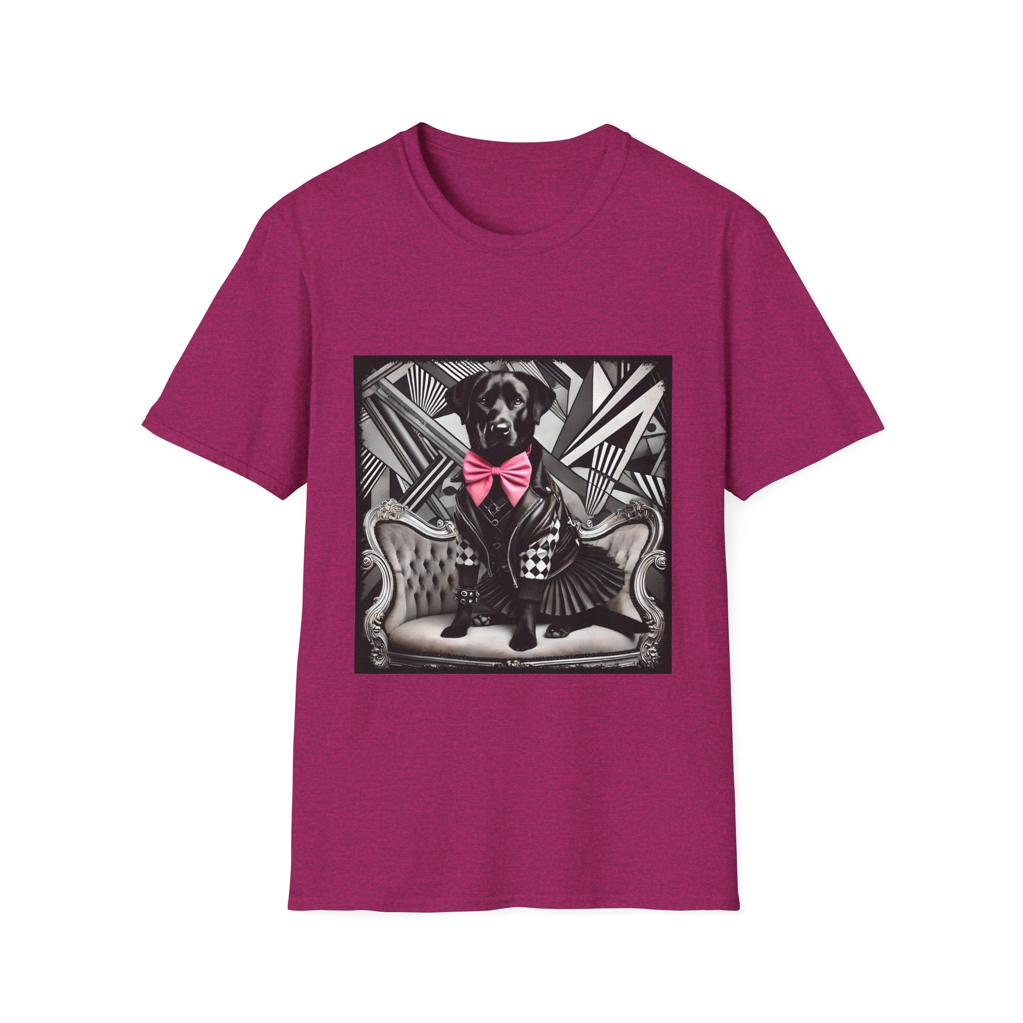 Labrador Retriever B&W Pink Bow Bold | Unisex Dog T-Shirt