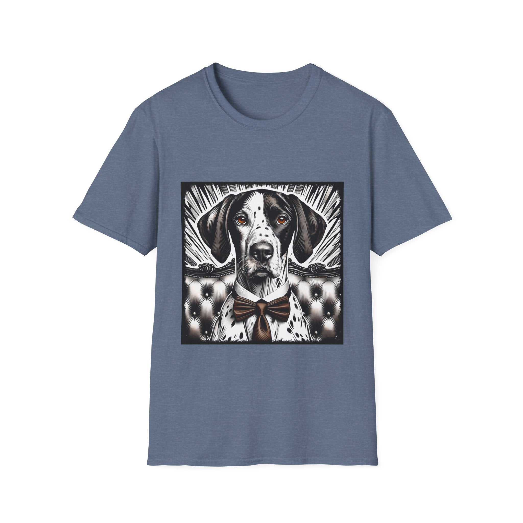 German Shorthaired Pointer B&W Bold Eyes  | Unisex Dog T-Shirt