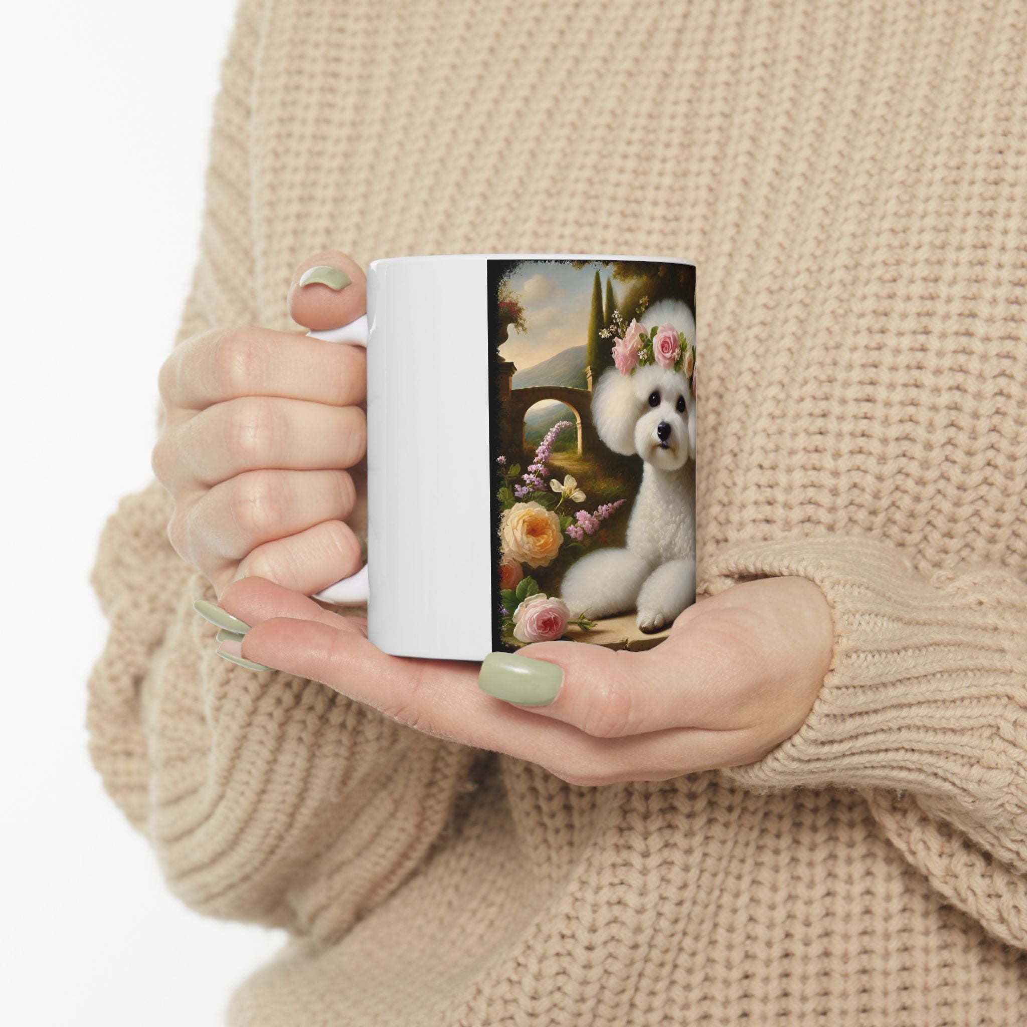 Bichon Frise Botanical Beauty | Dog Themed Ceramic Mug