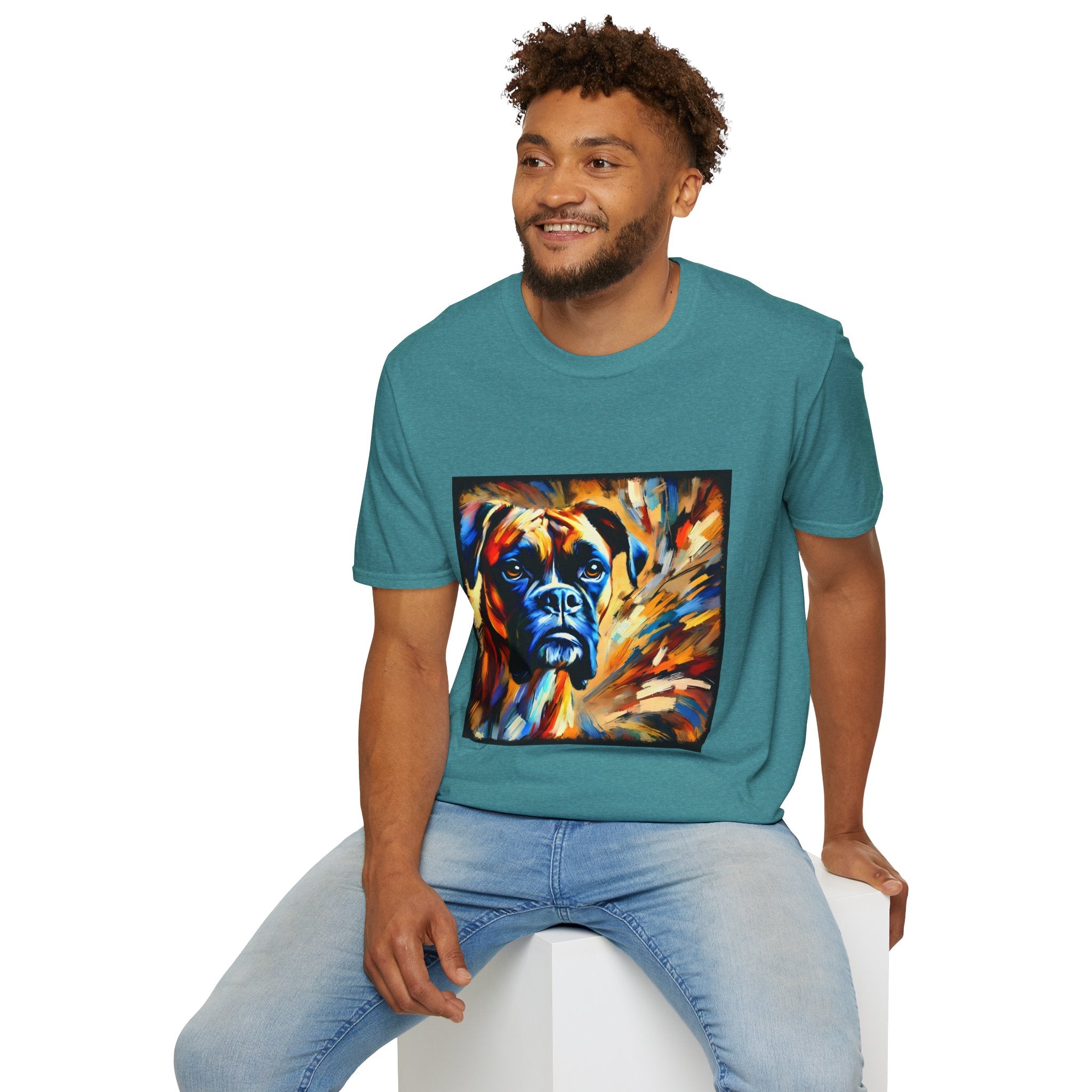 Boxer Sunburst Swirl  | Unisex Dog T-Shirt