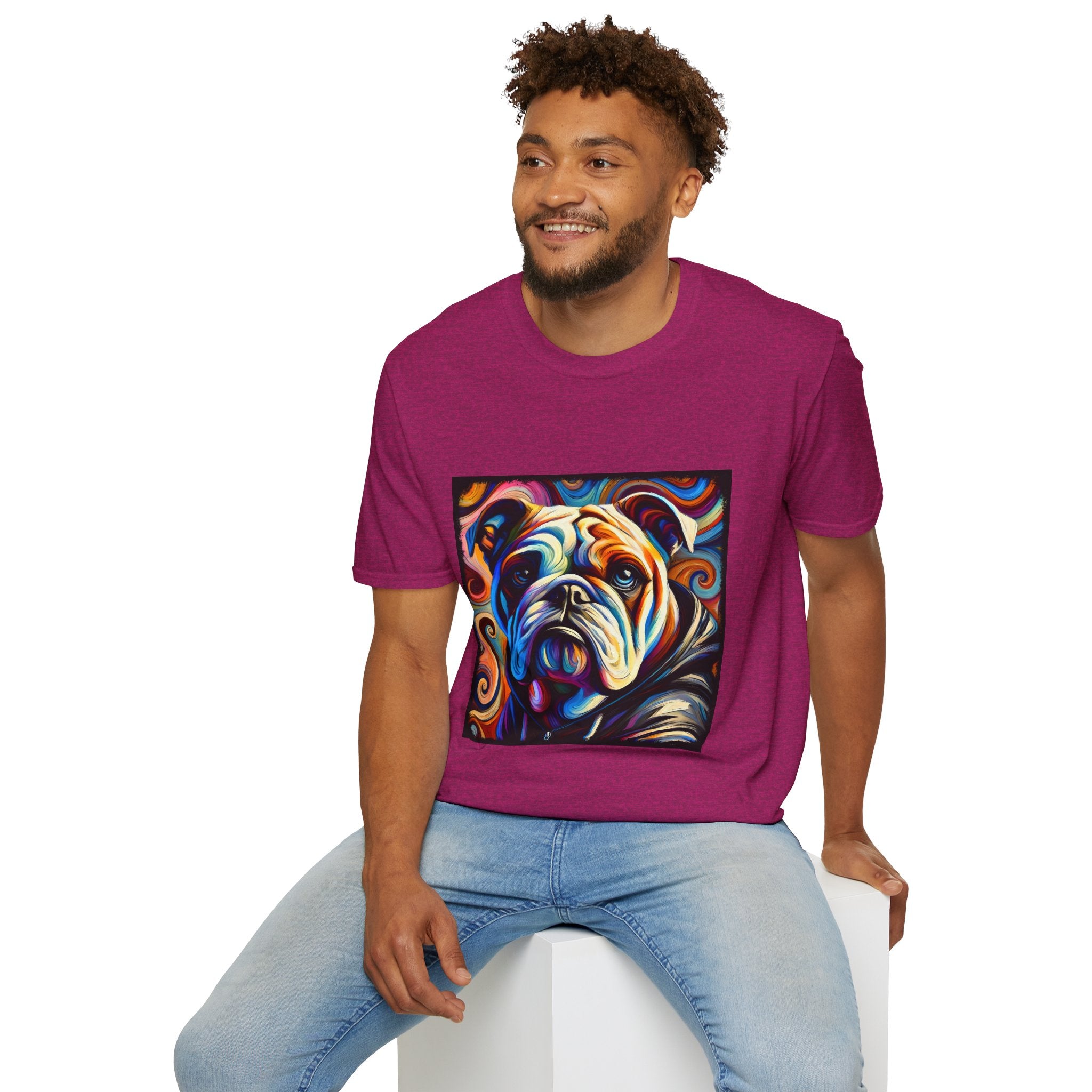 Bulldog Relaxed Swirl | Unisex Dog T-Shirt