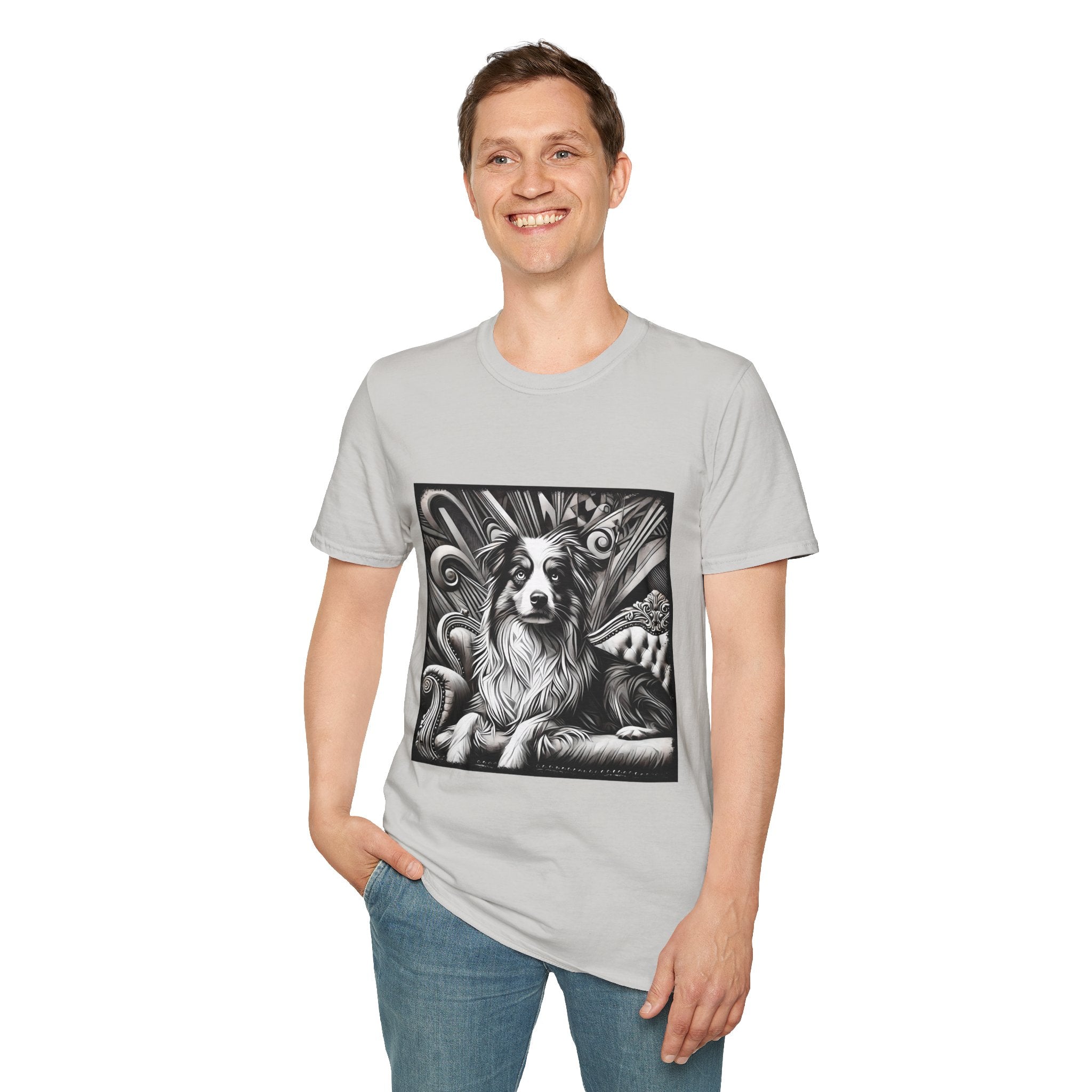 Australian Shepherd B&W Bold | Unisex Dog T-Shirt