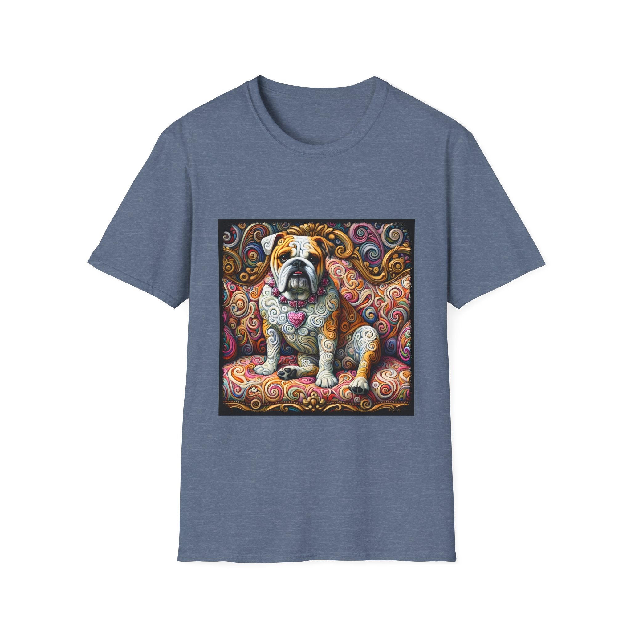 Bulldog Pink Diamond Swirl | Unisex Dog T-Shirt