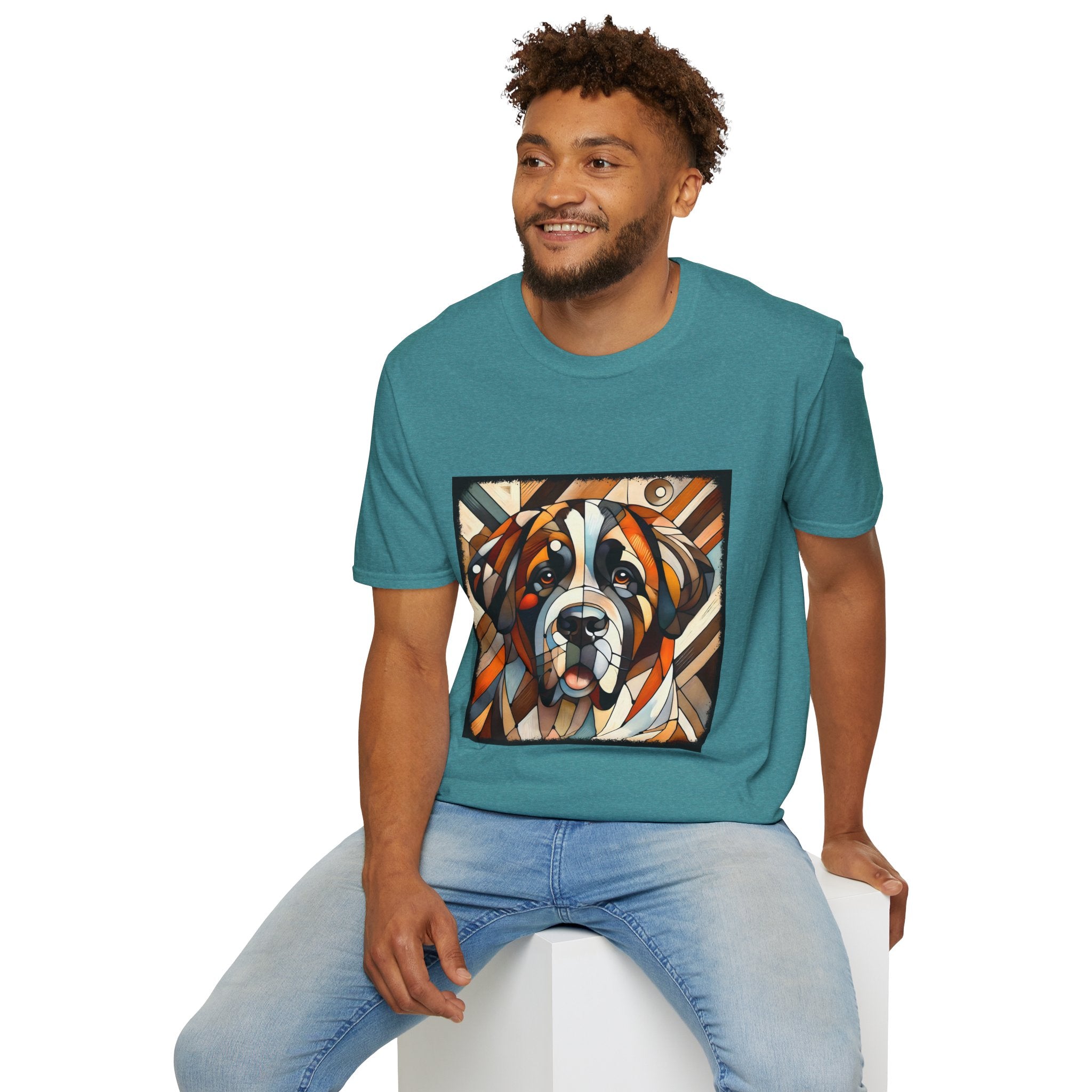Saint Bernard Bold Geometric | Unisex Dog T-Shirt