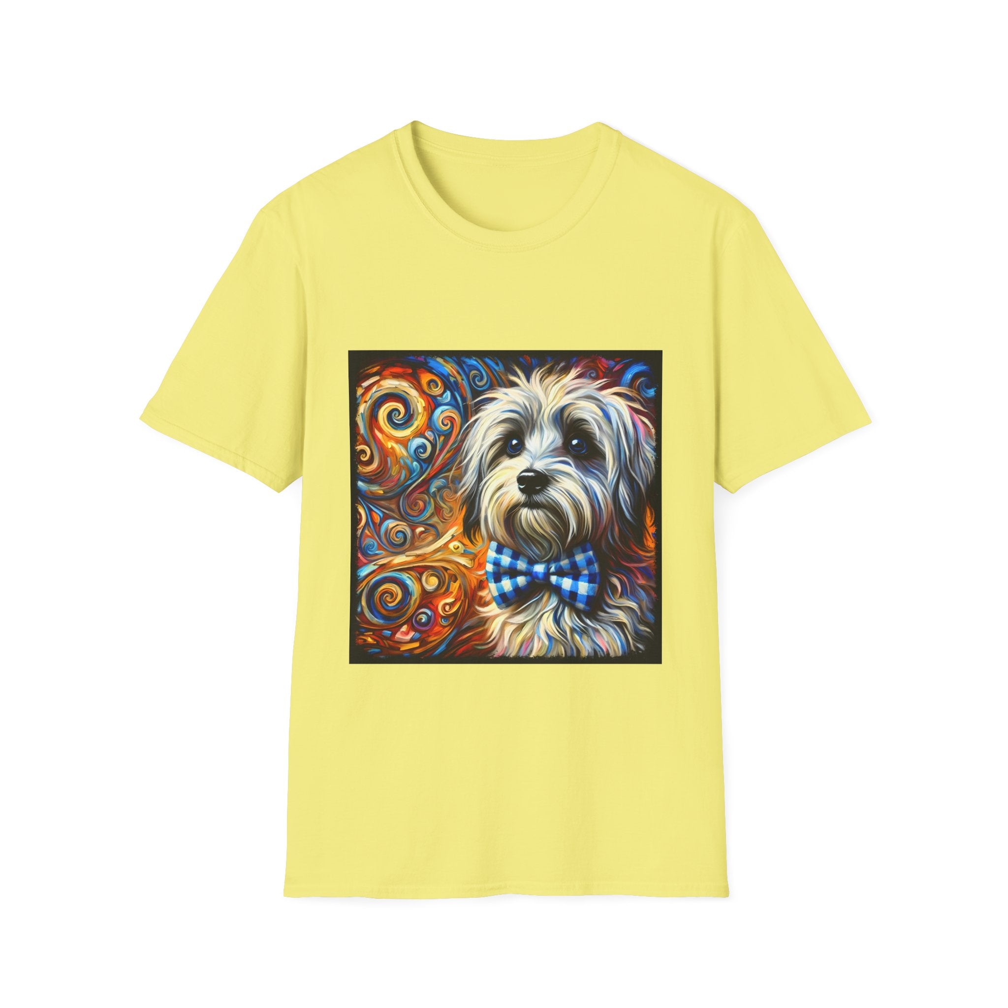 Havanese Bowtie Swirl |  Unisex Dog T-Shirt