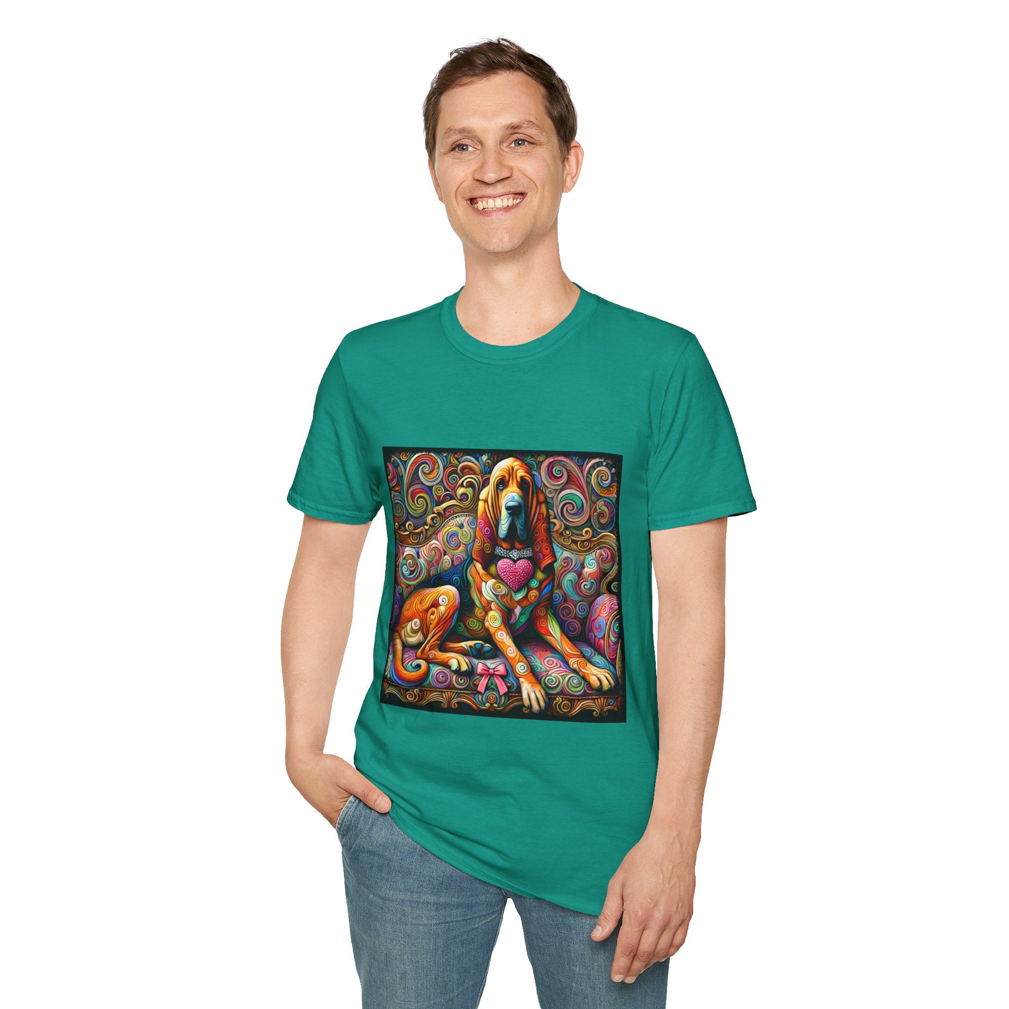 Bloodhound Love Swirl | Unisex Dog T-Shirt