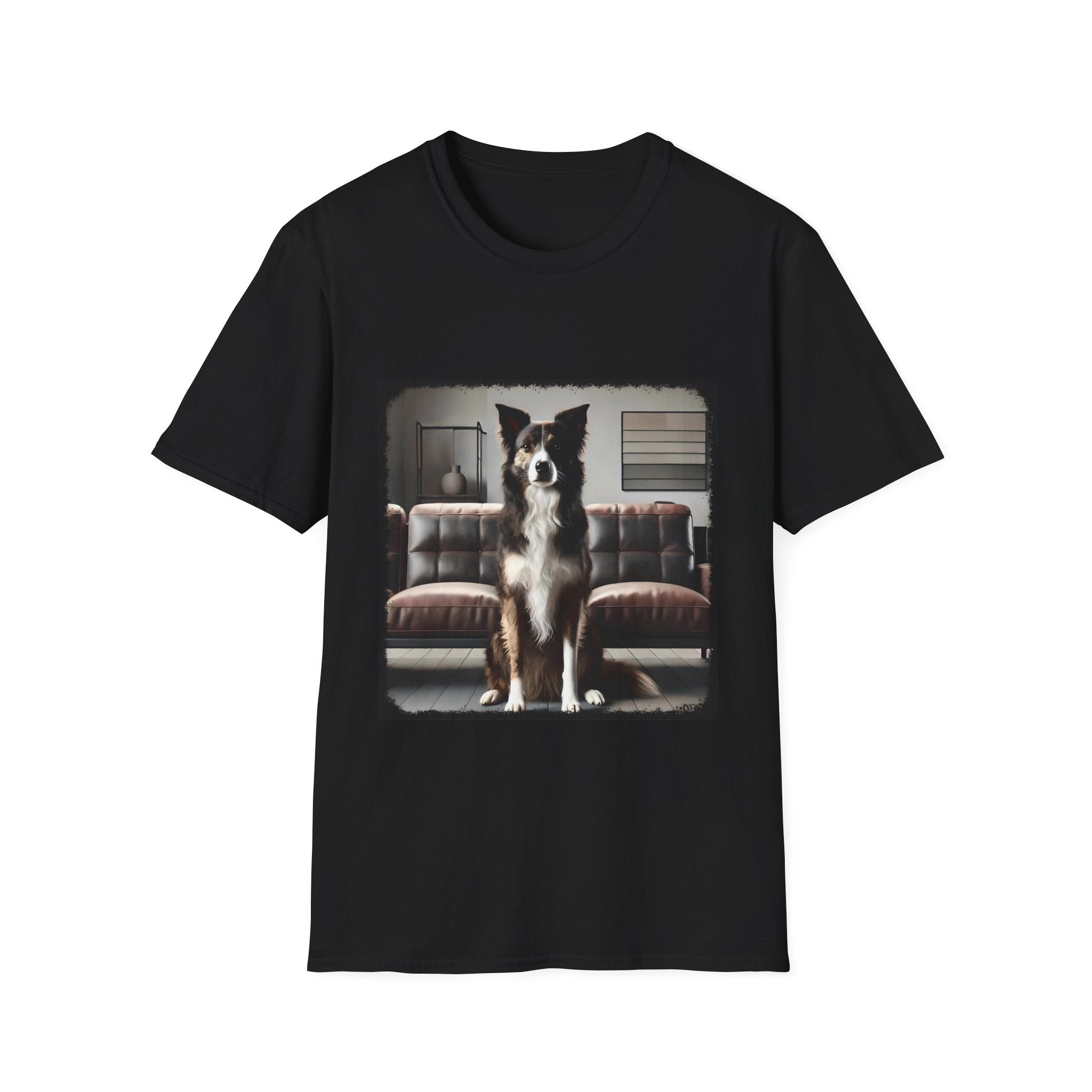 Border Collie Modern Brindle  | Unisex Dog T-Shirt