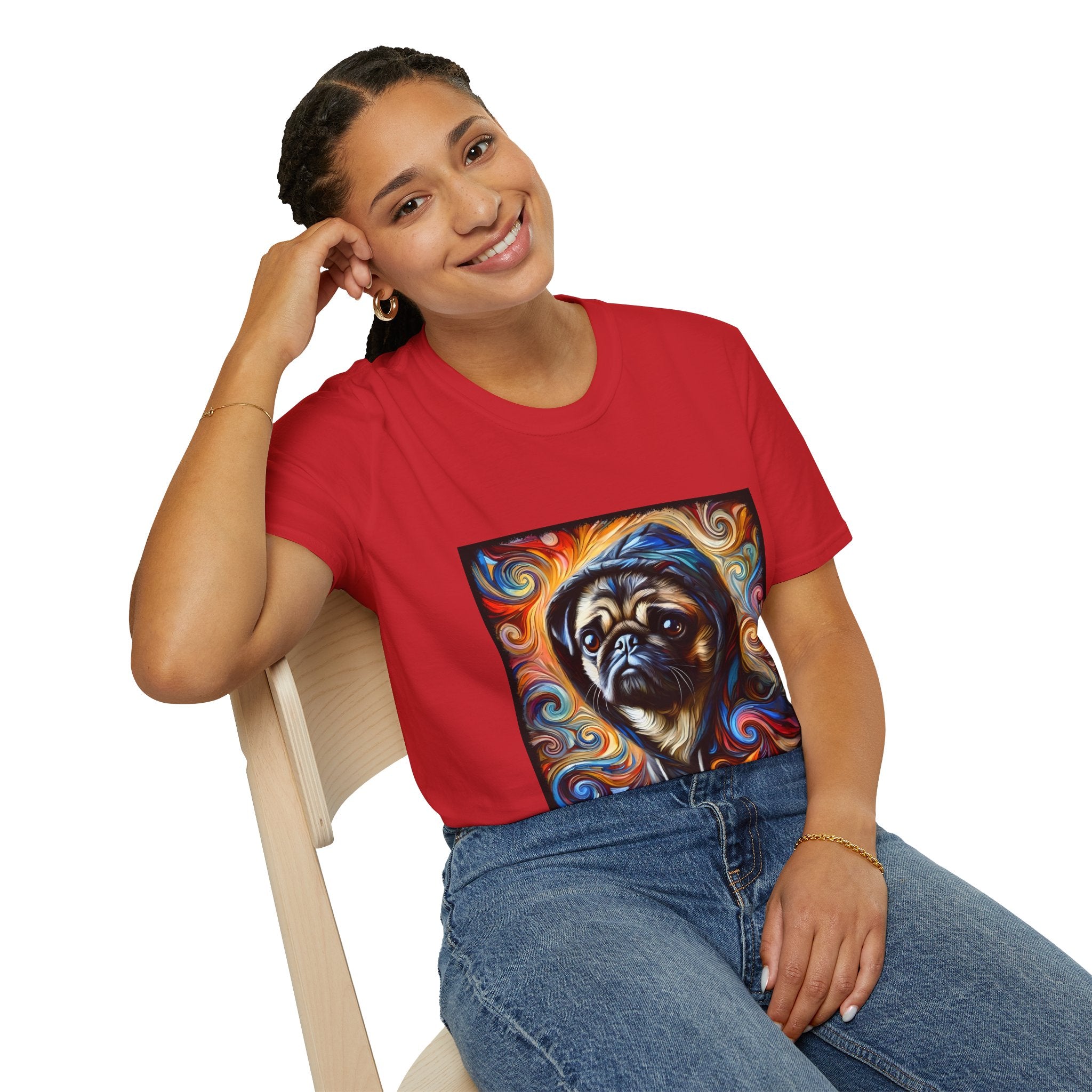 Pug Relaxed Swirl | Unisex Dog T-Shirt
