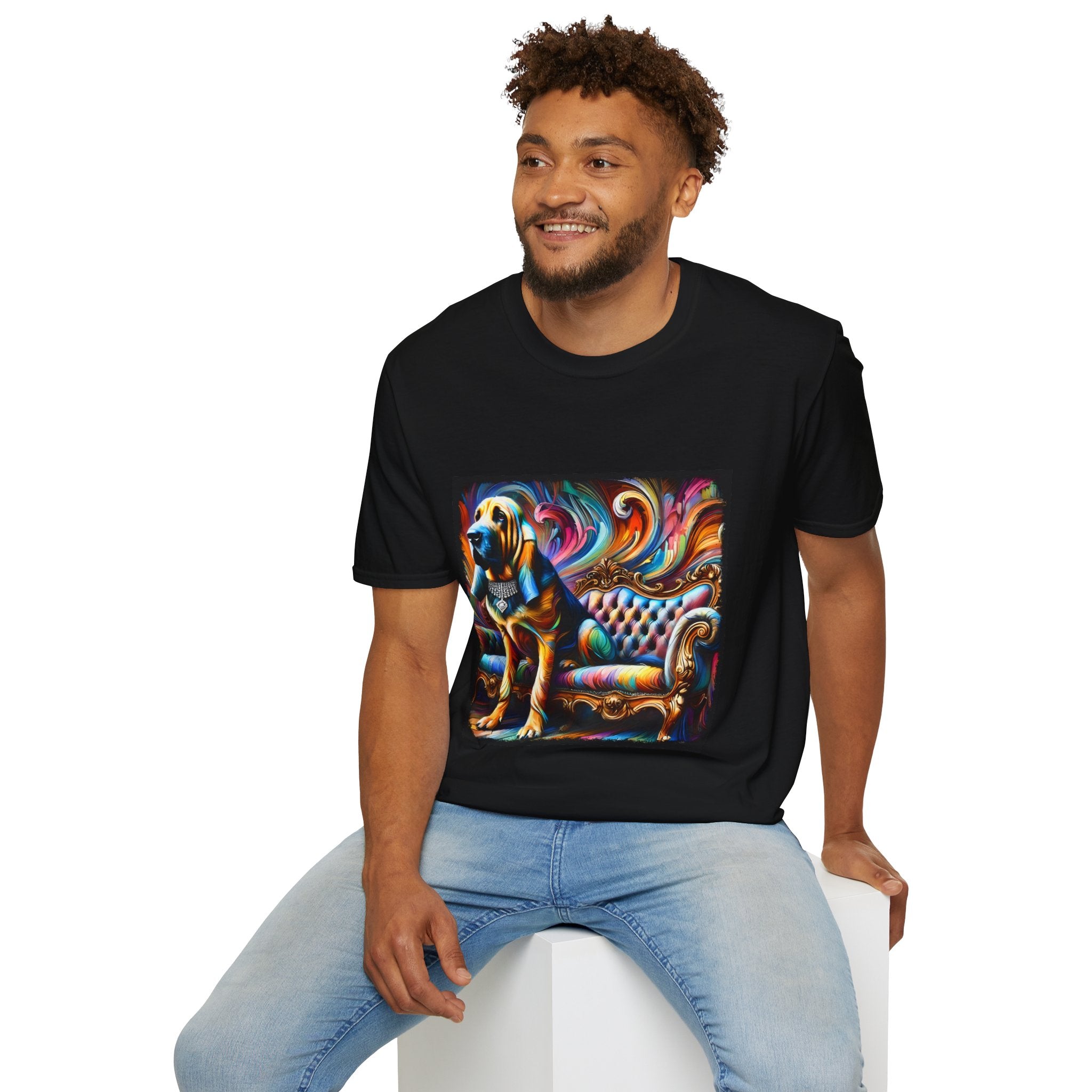 Bloodhound Vivid Swirl | Unisex Dog T-Shirt
