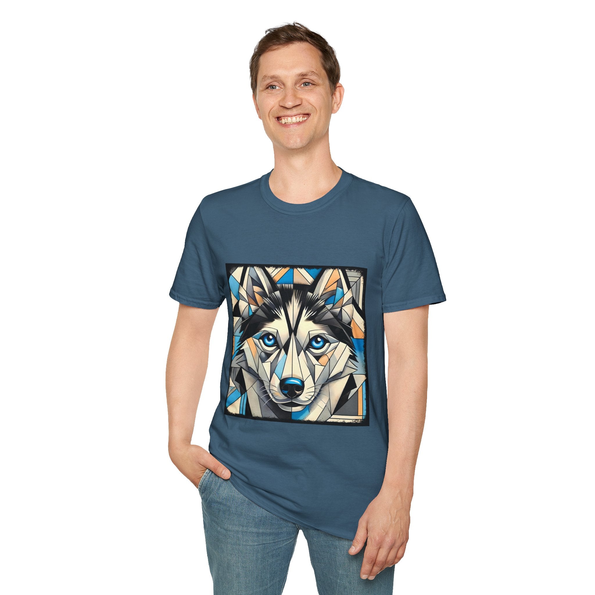 Siberian Husky Bold Geometric | Unisex Dog T-Shirt