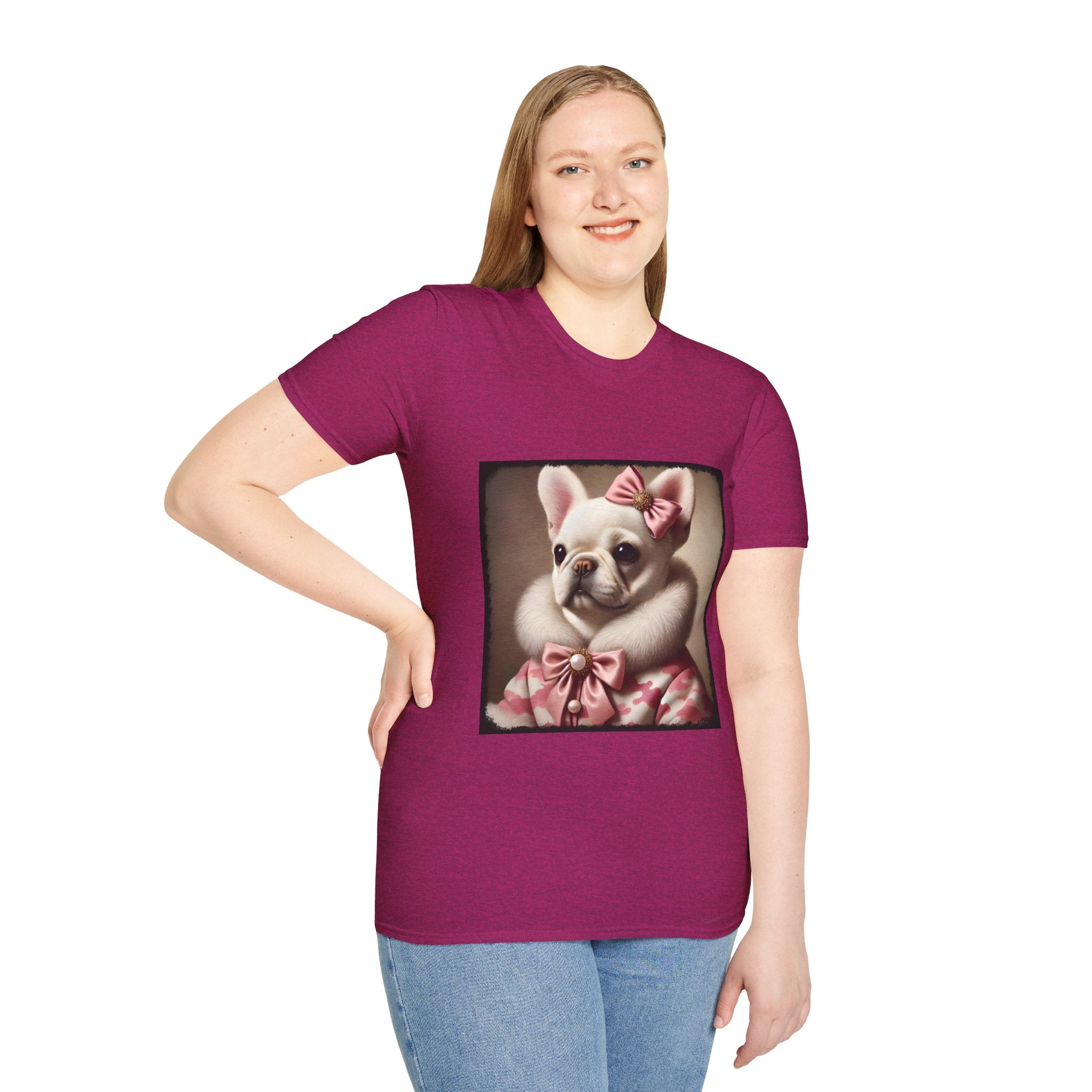 French Bulldog Camo Snow Princess | Unisex Softstyle T-Shirt