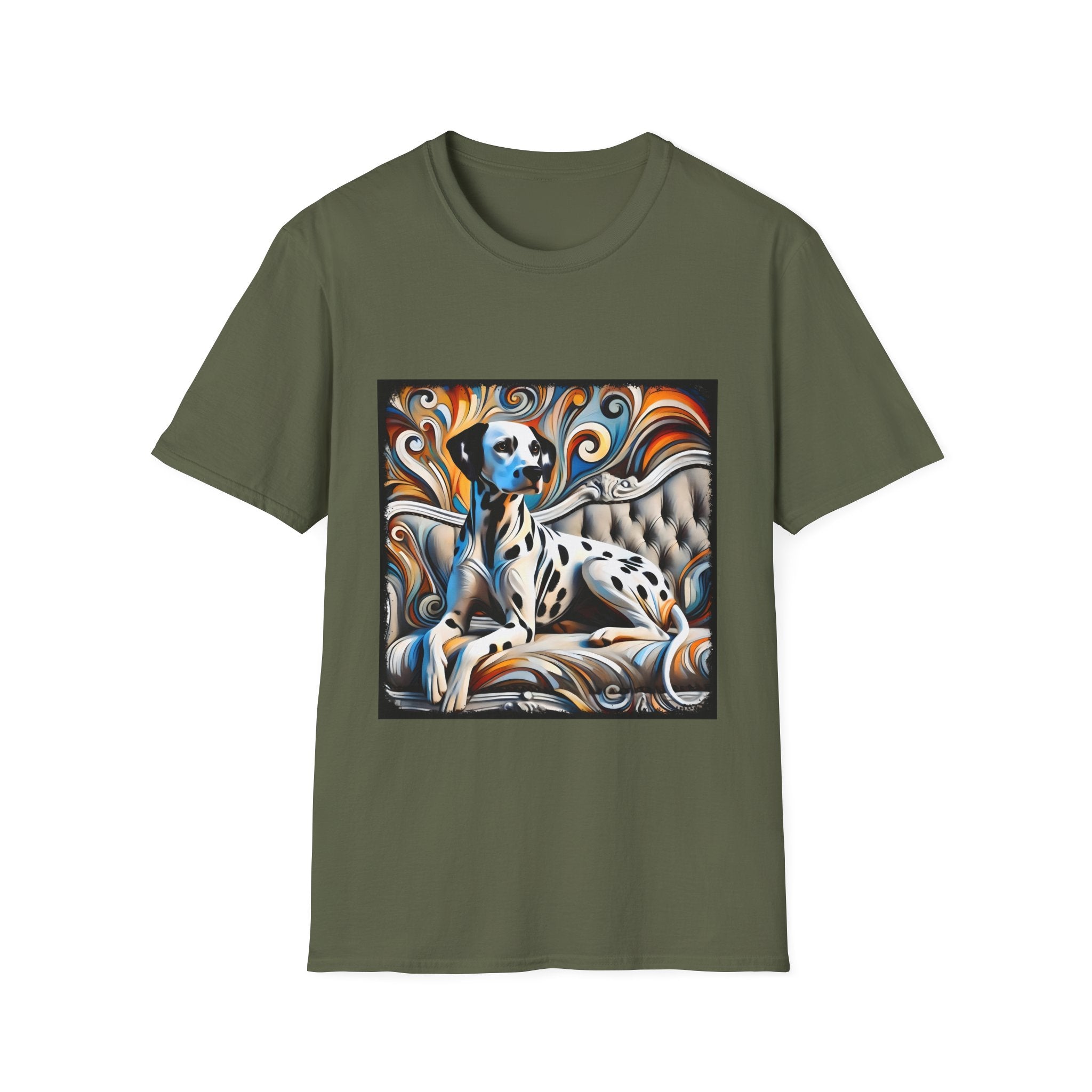 Dalmatian vivid Swirl | Unisex Dog T-Shirt