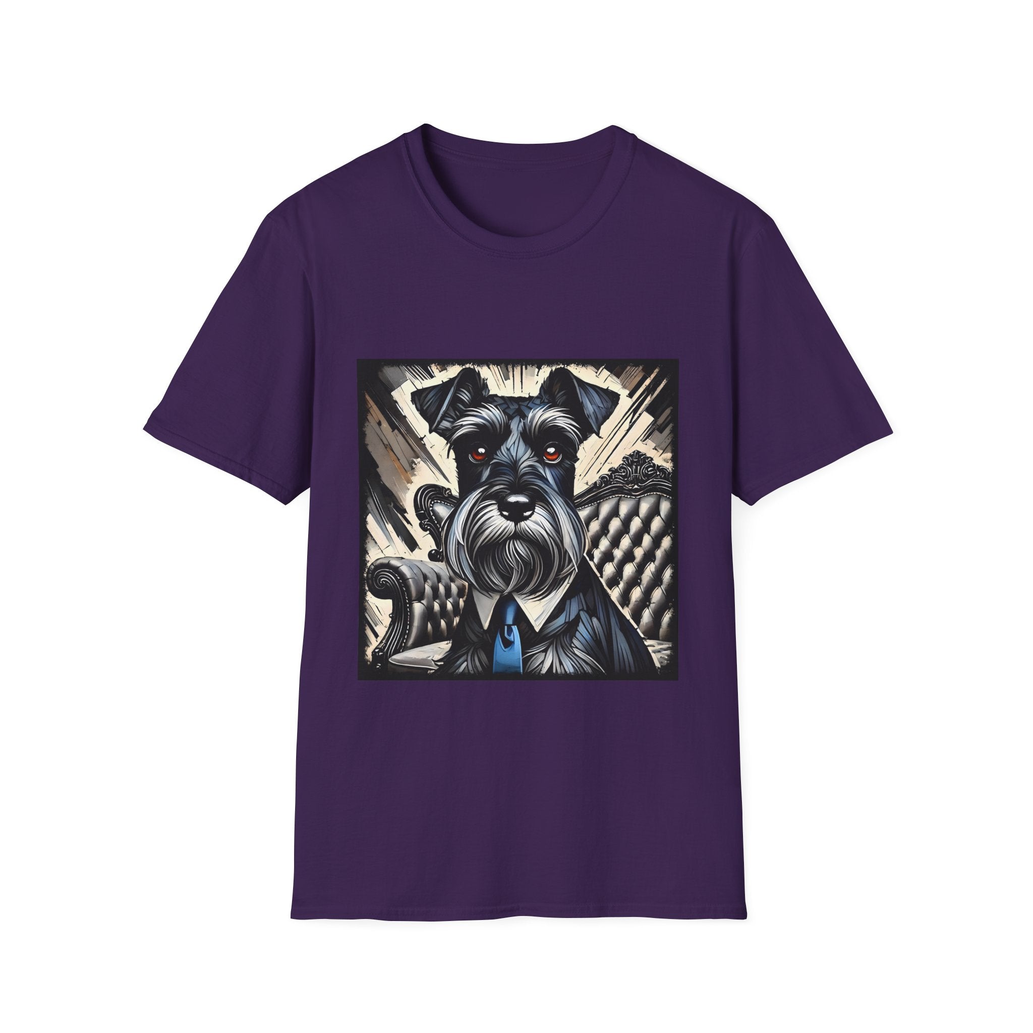 Schnauzer B&W Bold Eyes | Unisex Dog T-Shirt