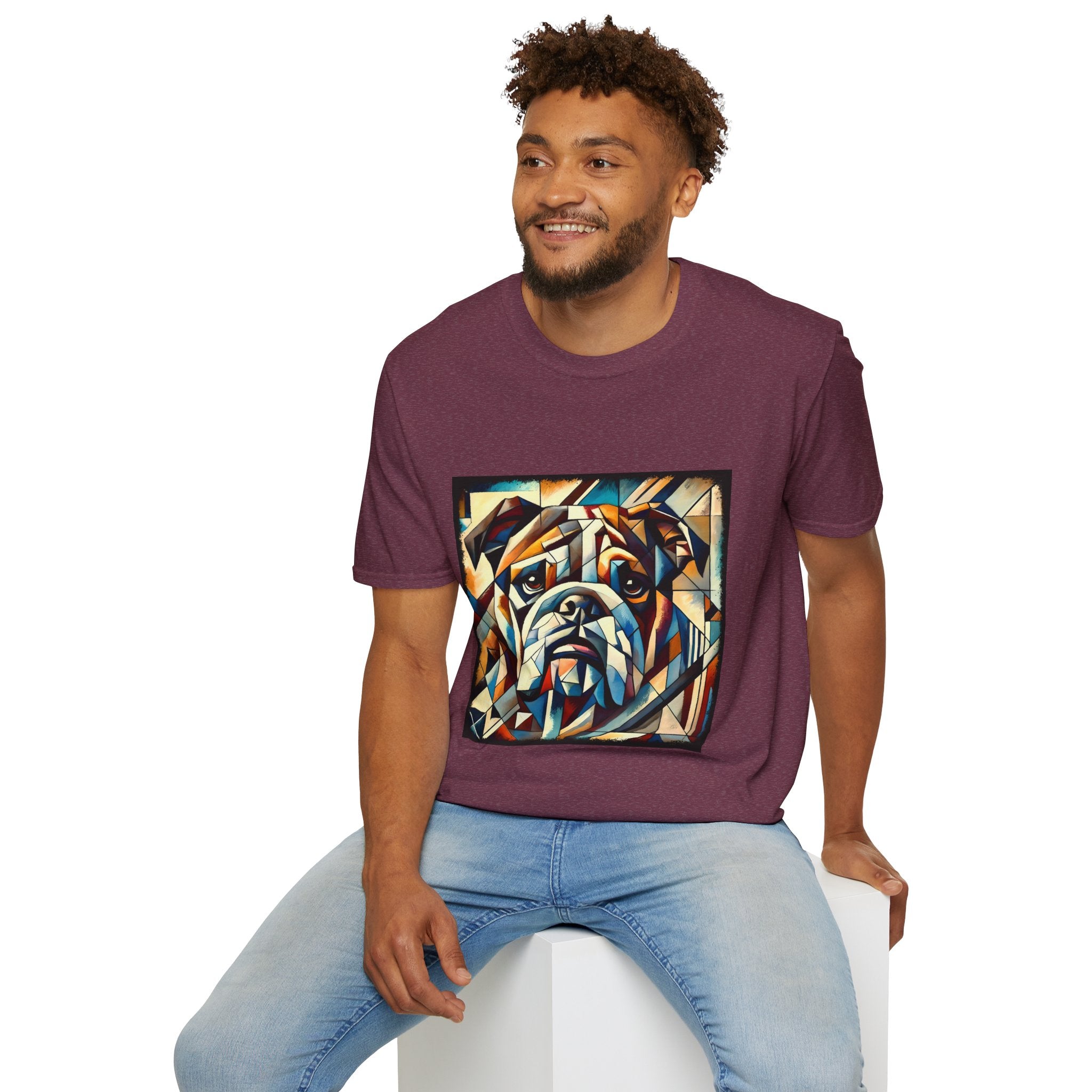 Bulldog Warm Geometric | Unisex Dog T-Shirt