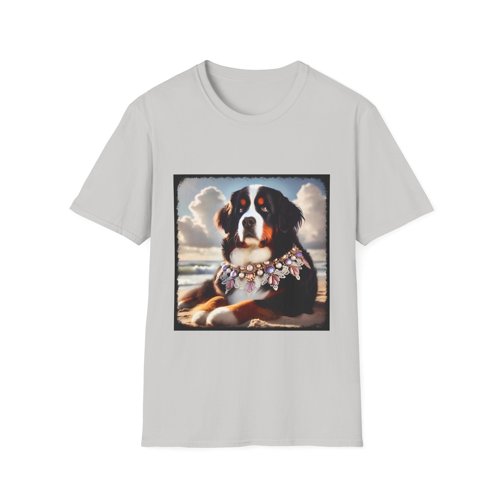 Bernese Mountain Dog Beach Belle | Unisex Dog T-Shirt