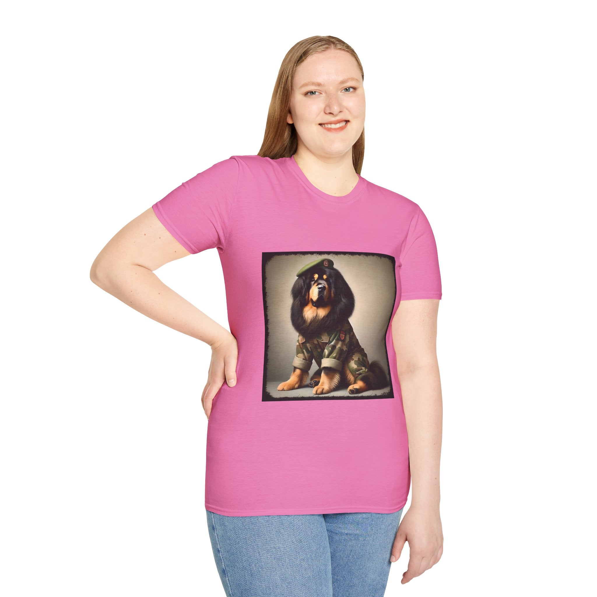Tibetan Mastiff Camo Cutie | Unisex Dog T-Shirt