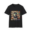 Siberian Husky Teal Classic | Unisex Dog T-Shirt