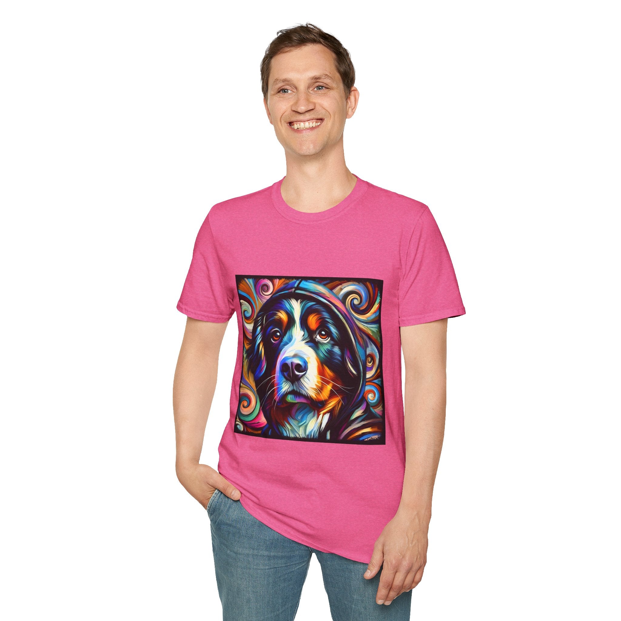 Bernese Mountain Dog Relaxed Swirl | Unisex Dog T-Shirt
