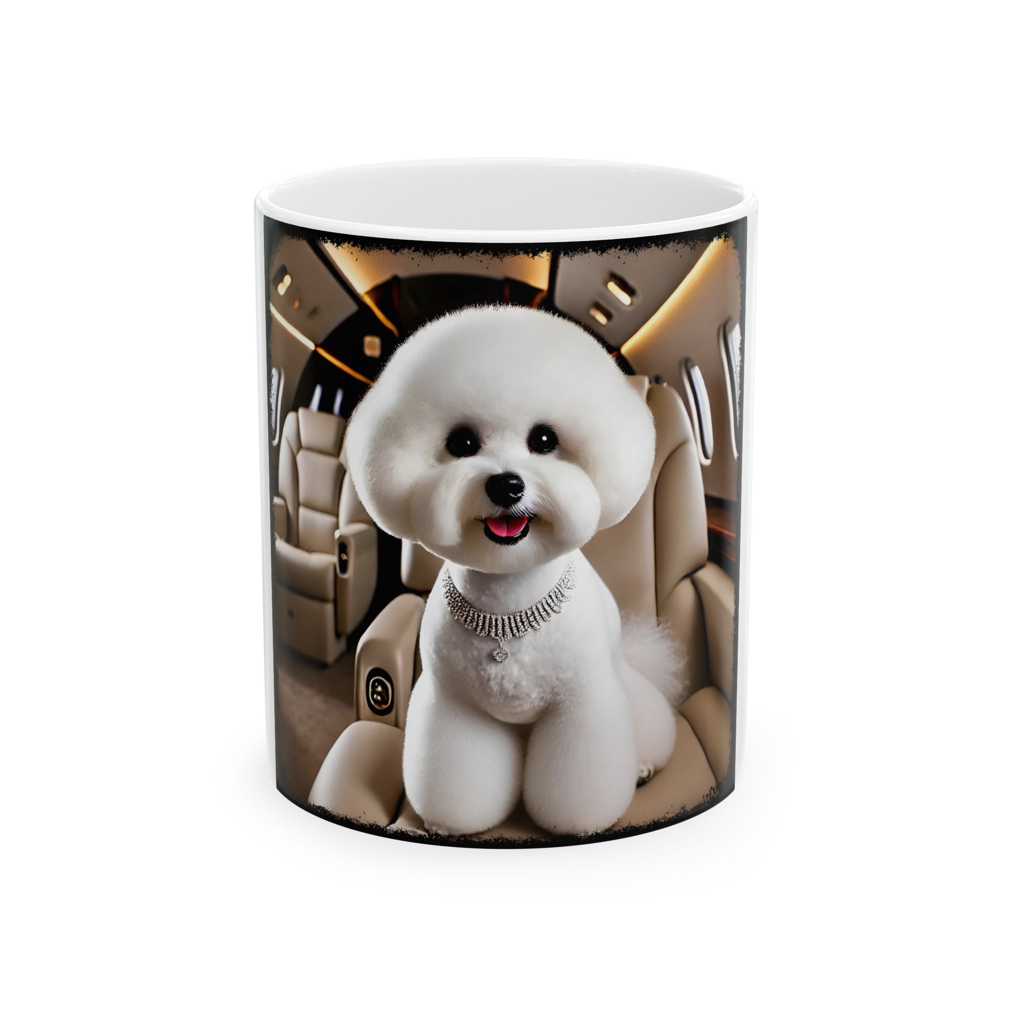 Bichon Frise Friendly Flier | Dog Themed Ceramic Mug
